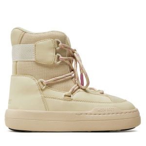 Śniegowce Moon Boot. Brązowe buty zimowe Moon Boot, bez obcasa, bez zapięcia. Za 669,99 zł.
