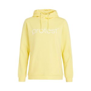 Damska klasyczna bluza z kapturem Protest. Żółte bluzy Protest, bez wzorów, z kapturem. W wyprzedaży za 223,50 zł.