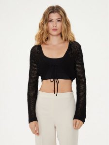 Vero Moda Kardigan Madera 10300292 Czarny Regular Fit. Czarne kardigany Vero Moda, z syntetyku. Za 139,99 zł.