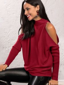 Milan Kiss Sweter w kolorze burgundowym rozmiar: M. Czerwone swetry oversize Milan Kiss, m, bez wzorów, bez ramiączek. Za 172,08 zł.