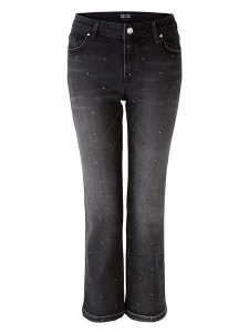 Oui Dżinsy - Slim fit - w kolorze antracytowym rozmiar: 34. Czarne jeansy Oui, bez wzorów, z podwyższonym stanem. Za 254,74 zł.