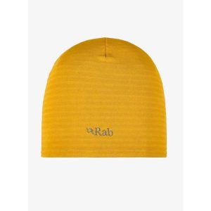 Czapka termoaktywna Rab Filament Beanie - sahara. Żółte czapki RAB, bez wzorów, z polaru, sportowe. Za 69,99 zł.