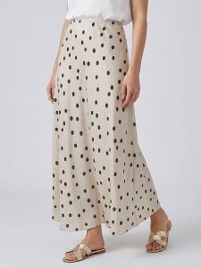 MOSS COPENHAGEN Spódnica "Clarette" w kolorze kremowo-czarnym rozmiar: L. Brązowe spódnice Moss Copenhagen, l, bez wzorów, z wiskozy, maxi. Za 141,52 zł.