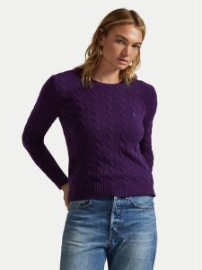 Polo Ralph Lauren Sweter 211971865011 Fioletowy Slim Fit. Fioletowe swetry klasyczne Polo Ralph Lauren, m, z wełny, bez kołnierzyka. Za 575,99 zł.