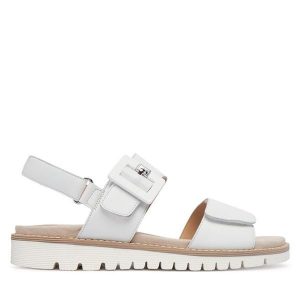 Sandały Ara. Białe sandały Ara, bez wzorów, bez obcasa, na płaskiej podeszwie, bez zapięcia. Za 429,99 zł.