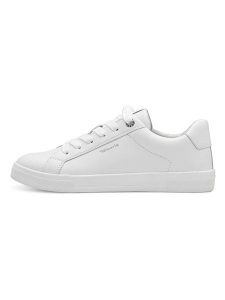 Tamaris Skórzane sneakersy w kolorze białym rozmiar: 37. Białe trampki Tamaris, bez wzorów, bez zapięcia. Za 149,31 zł.