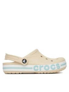 Crocs Klapki BAYABAND CLOG 205089-1LI Beżowy. Brązowe klapki Crocs, bez wzorów, z tworzywa sztucznego, bez obcasa. Za 229,99 zł.