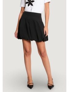 Morgan Spódnica mini 261-JBOWL Czarny Regular Fit. Czarne spódnice Morgan, bez wzorów, z syntetyku, mini. Za 279,99 zł.