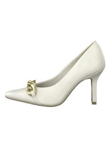 Marco Tozzi Czółenka w kolorze kremowym rozmiar: 40. Brązowe czółenka Marco Tozzi, bez wzorów, bez obcasa, na szpilce, bez zapięcia. Za 61,31 zł.