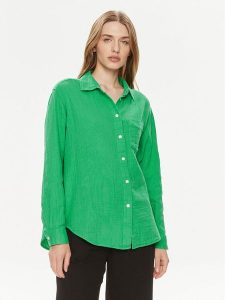 Gap Koszula 885282-02 Zielony Relaxed Fit. Zielone koszule GAP, l, bez wzorów, z bawełny, bez kołnierzyka, bez ramiączek. Za 169,99 zł.