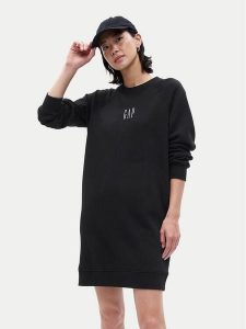 Gap Sukienka codzienna 729748-01 Czarny Regular Fit. Czarne kombinezony GAP, xs, bez wzorów, z bawełny, bez kołnierzyka, bez ramiączek. Za 159,99 zł.