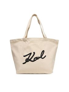 KARL LAGERFELD Torebka A3W50108 Écru. Shopper bag KARL LAGERFELD, bez wzorów, z materiału, bez dodatków. Za 189,99 zł.