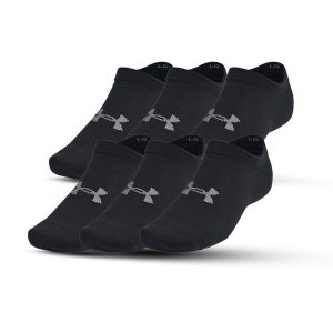 Skarpety sportowe Under Armour Essential niskie stopki (6-PAK). Czarne skarpetki Under Armour, bez wzorów. Za 64,58 zł.