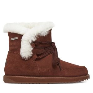 Śniegowce EMU Australia. Brązowe buty zimowe EMU Australia, bez obcasa, bez zapięcia. Za 789,99 zł.