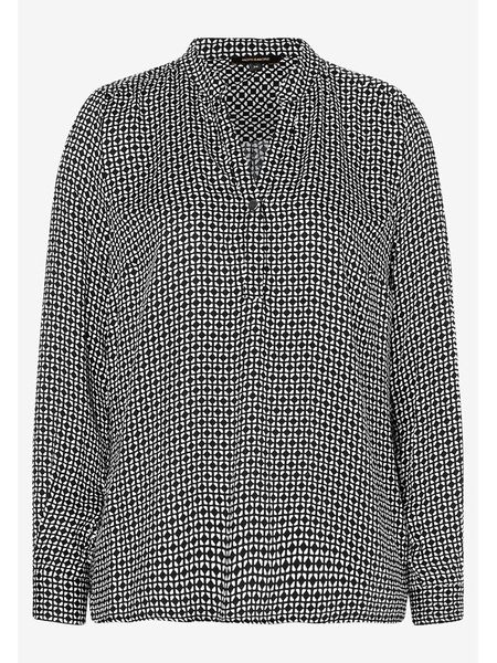 More & More Bluzka w kolorze czarno-kremowym rozmiar: 38. Białe bluzki More & More, s, bez wzorów, z wiskozy, klasyczne, bez kołnierzyka, bez ramiączek. Za 61,02 zł.