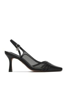 Nine West Szpilki CEO-CR422-D3005C Czarny. Czarne szpilki Nine West, bez wzorów, z materiału, bez obcasa. Za 229,99 zł.