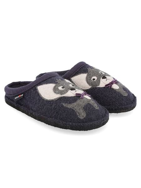 HAFLINGER Kapcie w kolorze fioletowym rozmiar: 37. Różowe kapcie HAFLINGER, z aplikacjami, z materiału. Za 158,45 zł.