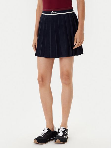 Guess Spódnica plisowana V5BD02 Z1152 Granatowy Regular Fit. Niebieskie spódnice Guess, m, z aplikacjami. Za 180,99 zł.