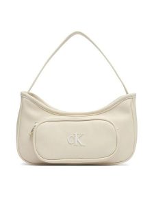 Calvin Klein Jeans Torebka Ck Shoulder Bag IU0IU00757 Beżowy. Brązowe torebki klasyczne Calvin Klein Jeans, bez wzorów, z jeansu, bez dodatków. Za 229,99 zł.