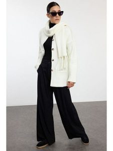 Trendyol Kardigan w kolorze białym rozmiar: L. Białe kardigany Trendyol. Za 143,22 zł.