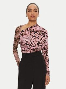 PINKO Bluzka Meti 103024 A1O5 Różowy Regular Fit. Czerwone bluzki Pinko, xs, bez wzorów, z syntetyku, bez kołnierzyka, bez ramiączek. Za 359,99 zł.