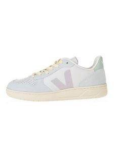 Veja Skórzane sneakersy "V 10" w kolorze turkusowo-jasnoróżowo-zielonym rozmiar: 37. Różowe trampki Veja, bez wzorów, bez zapięcia. Za 461,21 zł.