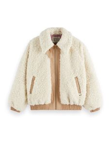Scotch & Soda Kurtka pluszowa w kolorze kremowo-karmelowym rozmiar: XL. Brązowe kurtki Scotch & Soda, xl, bez wzorów, bez kaptura. Za 267,92 zł.