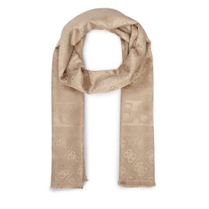 Szal Guess. Brązowe szaliki Guess, z aplikacjami. Za 194,99 zł.