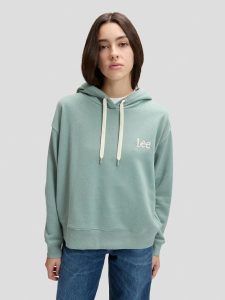 DAMSKA BLUZA LEE ESSENTIAL HOODIE DESERT SAGE 112376980. Bluzy Lee, s, bez wzorów, z kapturem. Za 149,99 zł.