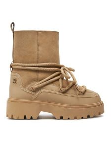 Tommy Hilfiger Śniegowce FW0FW08085 Beżowy. Brązowe buty zimowe TOMMY HILFIGER, ze skóry, bez obcasa, bez zapięcia. Za 549,99 zł.