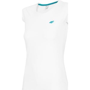 T-shirt damski TSD002 - biały. T-shirty marki 4f. W wyprzedaży za 39,99 zł.
