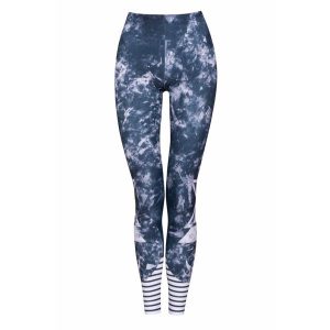Legginsy sportowe damskie DEEP TRIP Carbon. Czarne legginsy DEEP TRIP, bez wzorów, z elastanu, z podwyższonym stanem. Za 179,00 zł.