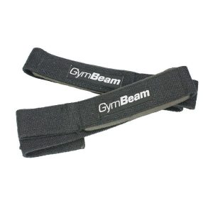 Paski do podnoszenia ciężarów GymBeam. Czarne paski GYMBEAM, bez wzorów, sportowe. Za 16,90 zł.