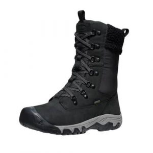 Buty trekkingowe damskie Keen Greta Tall Wp. Czarne buty trekkingowe Keen, z materiału, za kostkę, bez zapięcia. Za 786,00 zł.