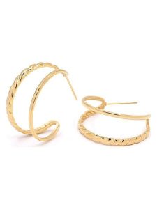 MOODE Kolczyki-półkreole "Honorine" rozmiar: onesize. Żółte kolczyki MOODE, ze stali. Za 39,99 zł.