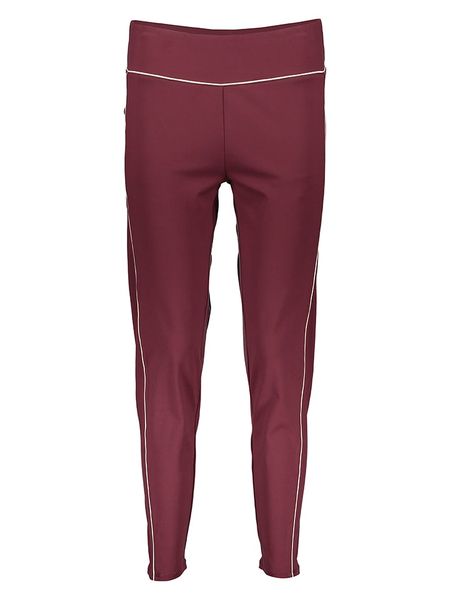 Copenhagen Studios Legginsy sportowe w kolorze bordowym rozmiar: XL. Czerwone legginsy Copenhagen Studios, bez wzorów, z materiału, z podwyższonym stanem. Za 82,83 zł.