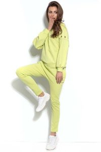 Limonkowe Dresowe Spodnie z Prostymi Nogawkami. Brązowe spodnie dresowe SALE, l, bez wzorów, z bawełny. Za 171,90 zł.