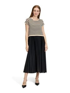 Vera Mont 2-częściowy zestaw w kolorze beżowo-czarnym rozmiar: 38. Brązowe sukienki Vera Mont, na co dzień, bez wzorów, bez kołnierzyka, bez ramiączek, midi, proste. Za 239,99 zł.