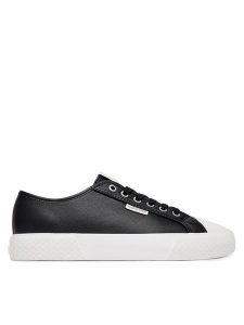 Calvin Klein Trampki Vulc Lace Up Low Lth HW0HW03077 Czarny. Czarne trampki Calvin Klein, bez wzorów, ze skóry, bez zapięcia. Za 369,99 zł.