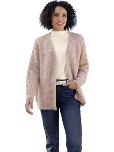 Heine Kardigan w kolorze szaroróżowym rozmiar: 36. Różowe kardigany Heine, bez wzorów, z tkaniny, bez ramiączek. Za 78,28 zł.