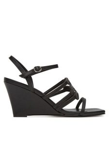 KARL LAGERFELD Sandały KL34425 Czarny. Czarne sandały KARL LAGERFELD, bez wzorów, ze skóry, bez obcasa, na koturnie, bez zapięcia. Za 558,99 zł.