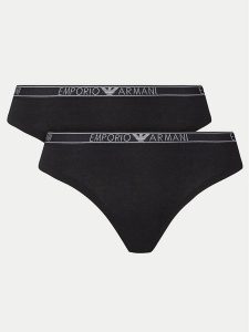 Emporio Armani Underwear Komplet stringów 163333 4F223 00020 Czarny. Czarne komplety bielizny Emporio Armani Underwear, bez wzorów, z bawełny. Za 109,99 zł.