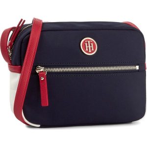 Torebka TOMMY HILFIGER - Chic Nylon Crossover AW0AW04841 901. Niebieskie listonoszki marki TOMMY HILFIGER, z nylonu. Za 299,00 zł.