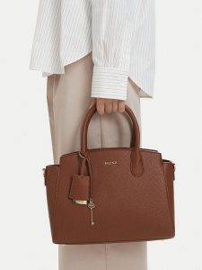 MEXX Torebka CEO-MEXX-S-012-10 Brązowy. Brązowe kuferki Mexx, bez wzorów, ze skóry, bez dodatków. Za 199,99 zł.