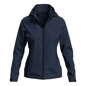 Kurtka Damska Lux Soft Shell. Niebieskie kurtki STEDMAN, bez wzorów, bez kaptura. Za 345,99 zł.
