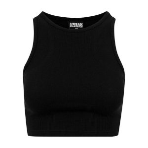 Top W Prążki Dla Pań I Panów. Czarne topy Urban Classics, xl, bez wzorów, casualowe, bez kołnierzyka, bez ramiączek. Za 48,99 zł.