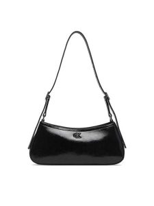 Calvin Klein Torebka Ck Metallic Small Shoulder Bag LV04F3304G Czarny. Czarne torebki klasyczne Calvin Klein, bez wzorów, ze skóry, bez dodatków. Za 409,99 zł.