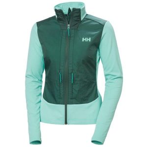 Damska bluza hybrydowa Helly Hansen Versalite. Niebieskie kurtki Helly Hansen, bez wzorów, z polaru, bez kaptura. Za 533,50 zł.