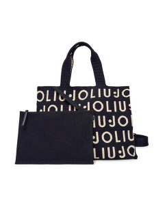 Liu Jo Torebka 2A6026 M0300 Czarny. Czarne shopper bag Liu Jo, bez wzorów, z materiału, bez dodatków. Za 499,99 zł.