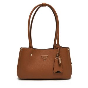 Torebka Guess. Brązowe torebki klasyczne Guess, z aplikacjami, bez dodatków. Za 359,99 zł.